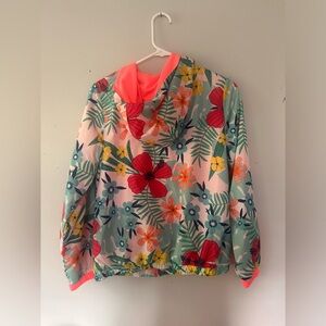 Cat and Jack bright floral rain jacket